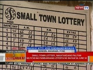 BT: Small town lottery, nakatakdang palitan ng PCSO ng Pambansang Loterya ng Bayan sa June 30