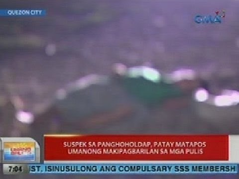 UB: Suspek sa panghoholdap, patay matapos umanong makipagbarilan sa mga pulis sa QC