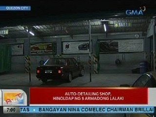 UB: Auto-detailing shop sa QC, hinoldap ng 5 armadong lalaki