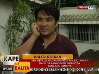 KB: Balitaktakan: Sen. Revilla, nagpatutsada kay Sec. Roxas dahil sa panggigipit umano sa kanila