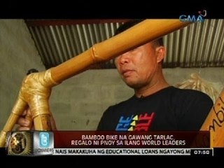 24 Oras: Bamboo bike na gawang Tarlac, regalo ni PNoy sa ilang world leaders