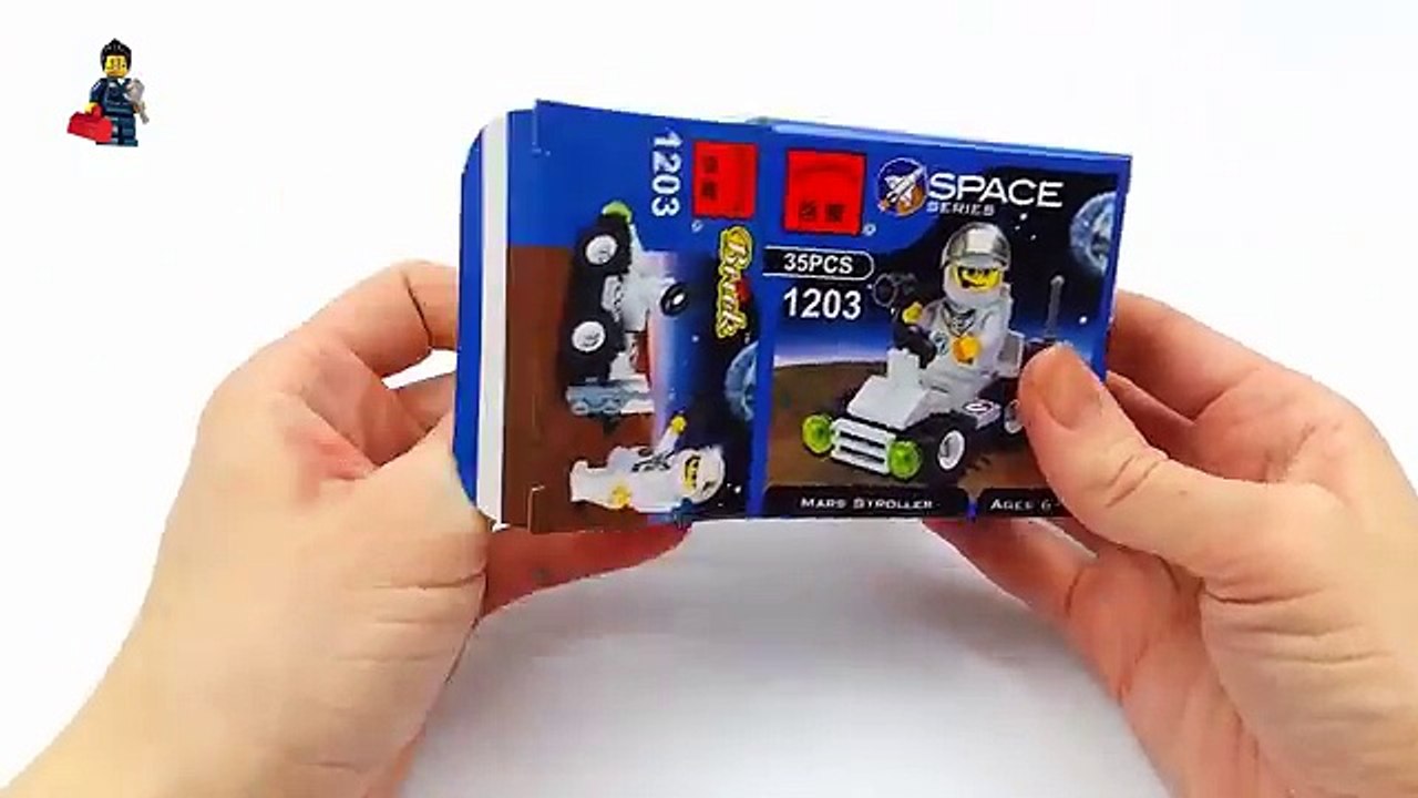 LEGO Speed Build. Lego car. Enlighten Brick Space Series 1203 Mars Stroller.