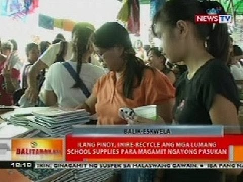 BT: Ilang Pinoy, inire-recycle ang mga lumang school supplies para magamit ngayong pasukan