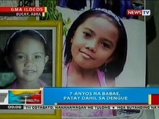 BP: 7-anyos na babae sa Abra, patay dahil sa dengue
