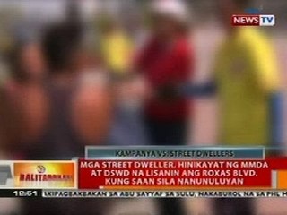 BT: Mga street dweller, hinikayat ng MMDA at DSWD na lisanin ang Roxas Blvd.