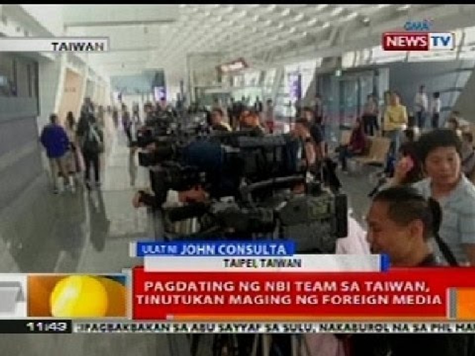 BT: Pagdating ng NBI team sa Taiwan, tinutukan ng foreign media