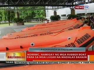 BT: NDRRMC, namigay ng mga rubber boat para sa mga lugar na madalas bahain