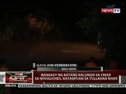 QRT: Bangkay ng batang nalunod sa creek sa Novaliches, natagpuan sa Tullahan River