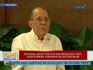 UB: National artist for Film and Broadcast Arts Eddie Romero, pumanaw sa edad na 88