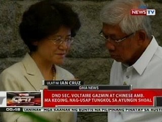 QRT: DND Sec. Voltaire Gazmin at Chinese Amb. Ma Keoing, nag-udap tungkol sa Ayungin Shoal