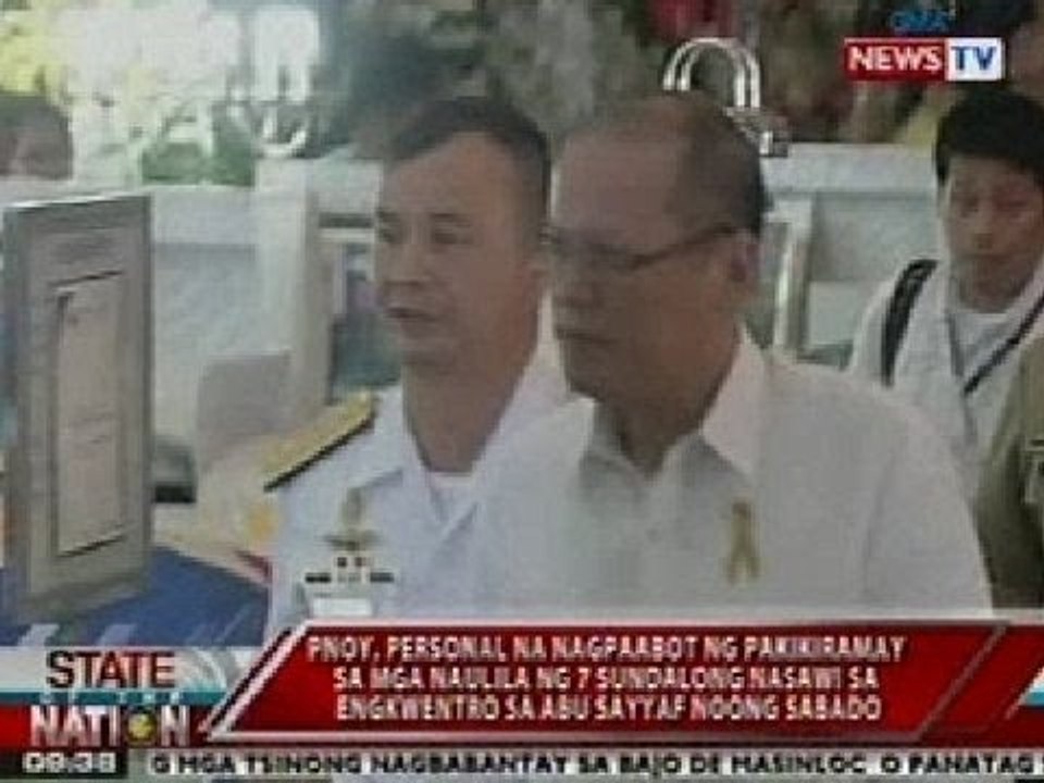 SONA: PNoy, personal na nakiramay sa mga kaanak ng 7 sundalong napatay sa bakbakan vs. ASG