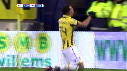 Vitesse vs FC Twente 1-0 - Baker scores and sees red on Vitesse's return  15.01.2017 (HD)