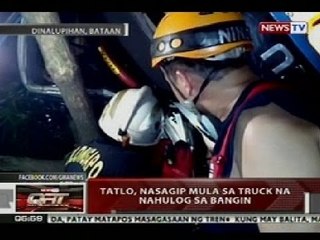 QRT: 3, nasagip mula sa truck na nahulog sa bangin sa Bataan