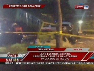 SONA: Ilang establisimyento, napinsala dahil sa nangyaring pagsabog sa Taguig
