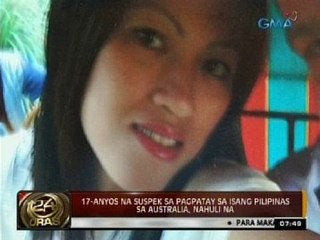24 Oras: 17-anyos na suspek sa pagpatay sa isang Pilipina sa Australia, nahuli na