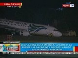 BP: Eroplanong mula Maynila, lumampas sa runway sa Davao Int'l Airport