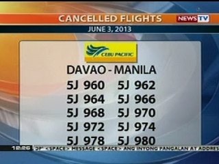 BT: Cancelled Flights (June 3, 2013)