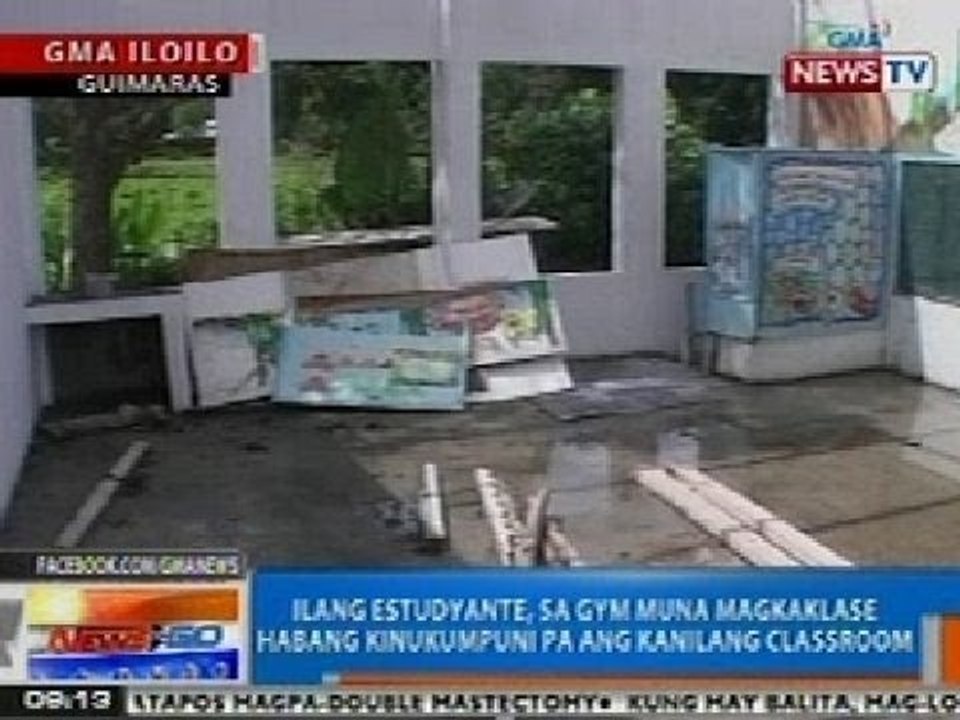NTG: Ilang estudyante sa Guimaras, sa gym muna magkaklase