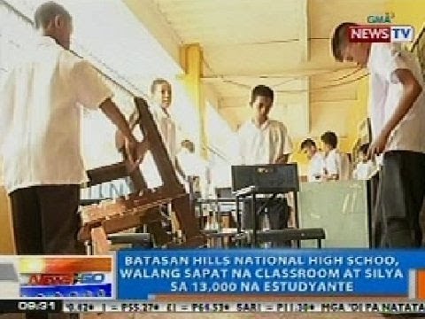 NTG: Batasan Hills Nat'l H.S., walang sapat na classroom at silya sa 13k na estudyante