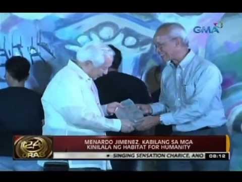 24 Oras: Menardo Jimenez, kabilang sa mga kinilala ng Habitat For Humanity