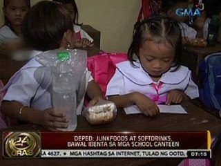 24 Oras: Deped: Junkfoods at softdrinks, bawal ibenta sa mga school canteen