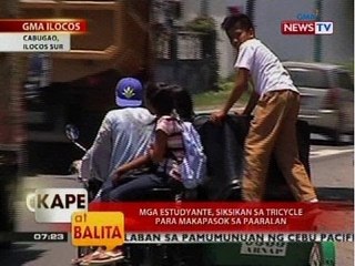 KB: Mga estudyante, siksikan sa tricycle para makapasok sa paaralan