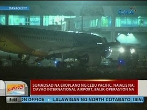 UB: Sumadsad na eroplano ng Cebu Pacific, naialis na