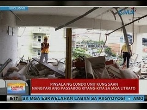 UB: Pinsala sa condo unit kung saan nangari ang pagsabog kitang-kita sa mga litrato