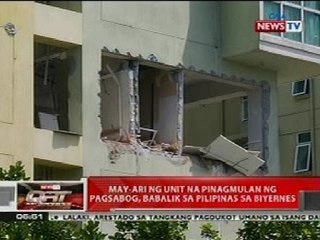QRT: May-ari ng unit na pinagmulan ng pagsabog sa Two Serendra, babalik sa Pilipinas sa Biyernes