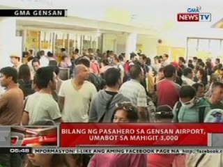 QRT: Bilang ng pasahero sa GenSan airport, umabot sa mahigit 3,000