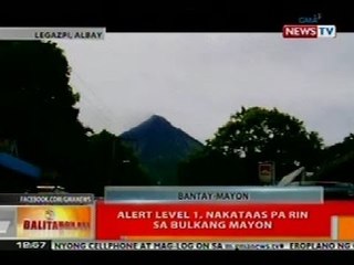 BT: Alert level 1, nakataas pa rin sa bulkang Mayon