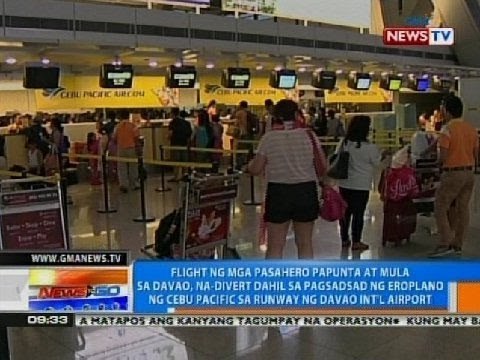 NTG: Flight ng mga pasahero papunta at mula sa Davao, na-divert