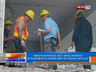 Imbestigasyon ng iba't ibang ahensya sa pagsabog sa condo unit sa Taguig, patuloy