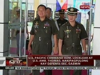 QRT: US Pacific Command Adm. Locklear at US Amb. Thomas, nakipagpulong kat Defense Sec. Gazmin