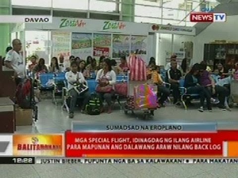 BT: Mga special flight sa Davao, idinagdag ng ilang airline para mapunan ang 2 araw nilang back log