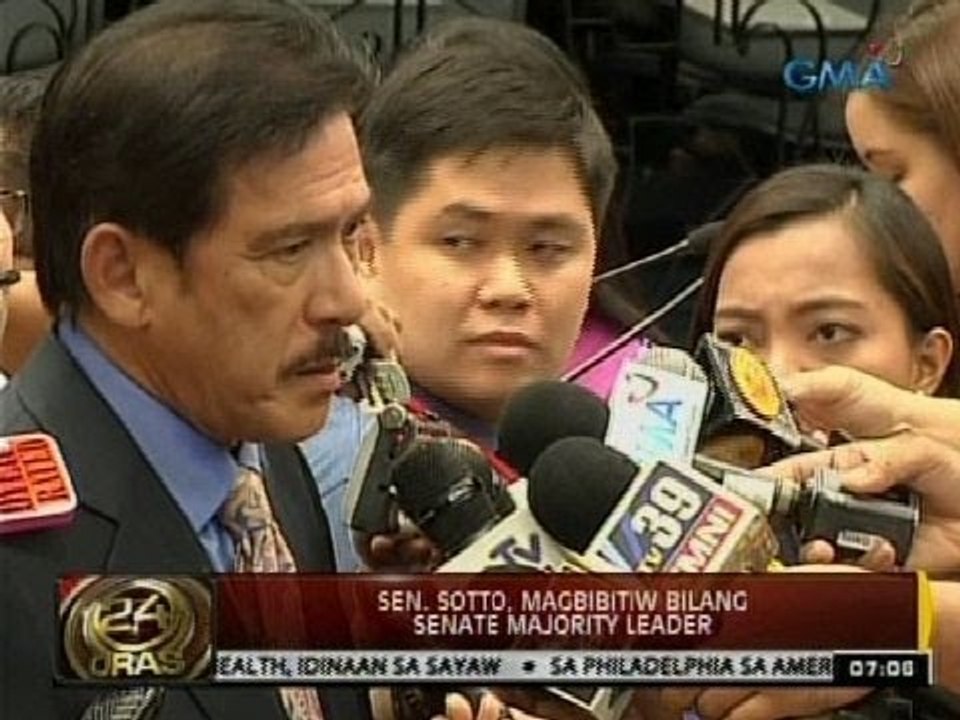 24 Oras: Sen. Sotto, magbibitiw bilang senate majority leader