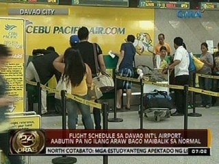 Tải video: 24 Oras: Flight schedule sa Davao Int'l Airport, aabutin pa ng ilang araw bago maibalik sa normal