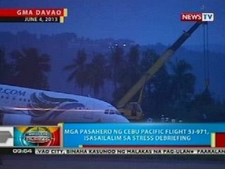 Ilang pasahero ng Cebu Pacific Flight 5J-971, isasailalim sa stress debriefing
