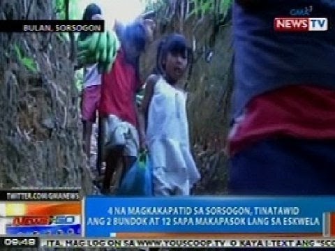 NTG: 4 na magkakapatid sa Sorsogon, tinatawid ang 2 bundok at 12 sapa makapasok lang sa eskwela