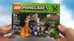 Майнкрафт ЛЕГО Пещера собираем конструктор с игрушками LEGO Minecraft The Cave unpacking set