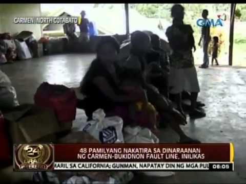 24 Oras: 48 pamilyang nakatira sa dinaraanan ng Carmen-Bukidnon fault line, inilikas