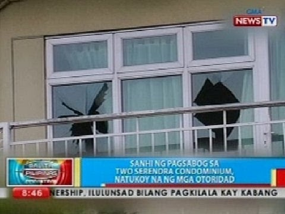 BP: Sanhi ng pagsabog sa Two Serendra Condominium, natukoy na ng mga otoridad
