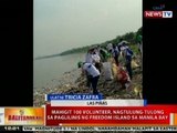 BT: Mahigit 100 volunteer, nagtulung-tulong sa paglilinis ng Freedom Island sa Manila Bay