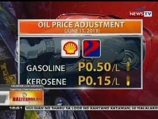 BT: Oil price adjustment (June 11, 2013)