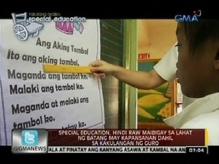 Special education, hindi raw maibigay sa lahat ng batang may kapansanan dahil sa kakulangan ng guro