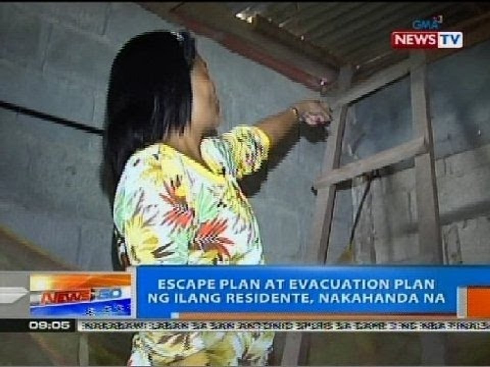 NTG: Escape plan at evacuation plan ng ilang residente, nakahanda na
