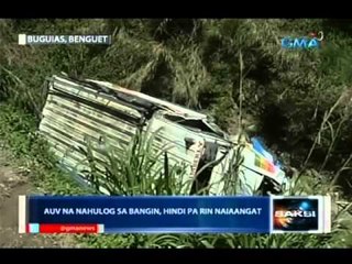 Saksi: AUV na nahulog sa Buguais, Benguet, hindi pa rin naiaangat