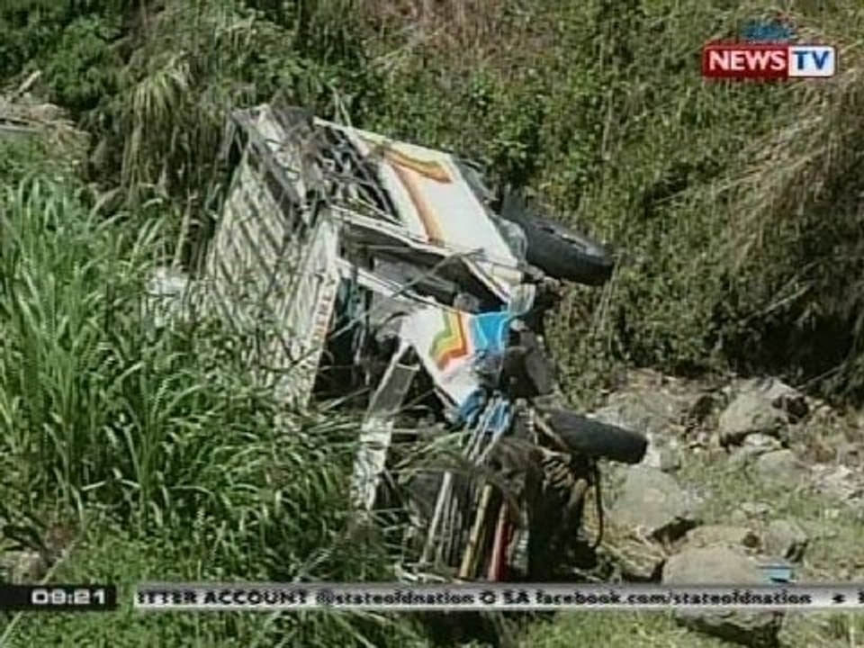 SONA: 13 patay matapos mahulog ang sinasakyan nilang AUV sa bangin