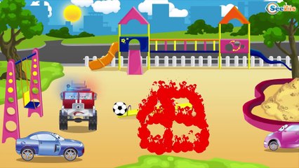 El Camión de bomberos más chulo - Dibujo animado de coches | La zona de operación