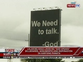 SONA: Lalaking nasa likod ng "God Speaks" billboard, ikinuwento ang inspirasyon sa kanyang panata